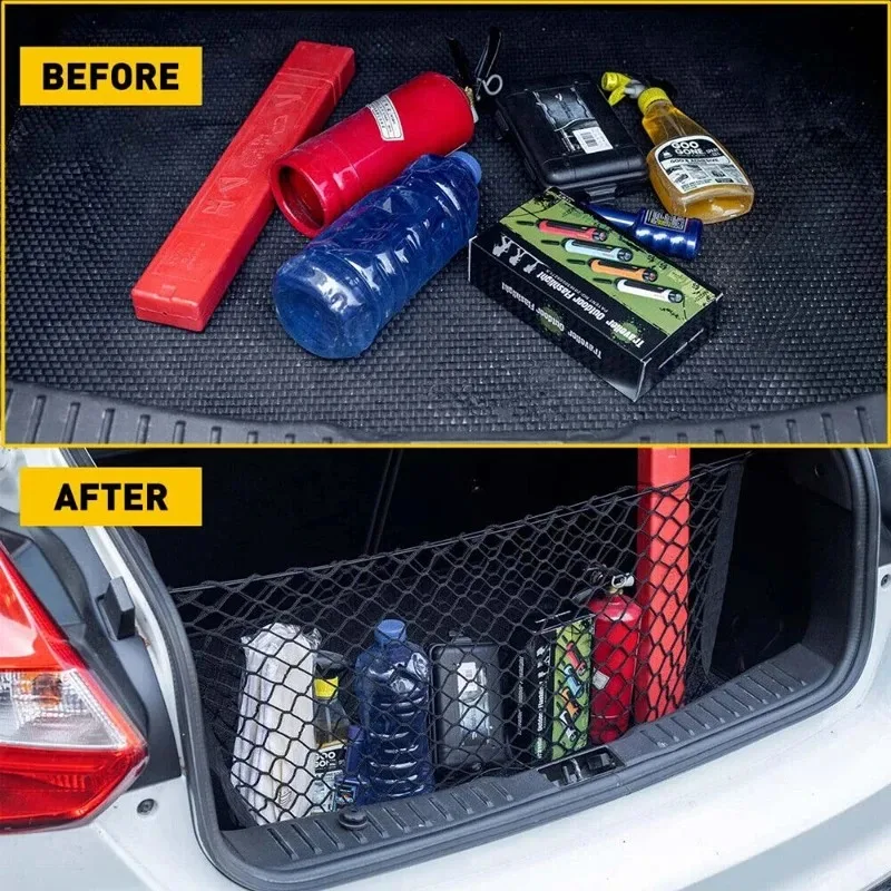 Universal Large Elastic Mesh Cargo Net for Vehicle Storage and Organization