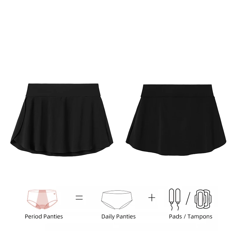 Bikini Bottom Womens Swim Skirt Built-in Briefs Shorts Skirt Layered Swim Bottoms Solid Swimming Shorts Culottes