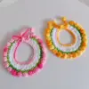 Pet Floral Edge Knitted Bib Collar Cute Adjustable Kitten Dog Cat Decoration Handmade Scarf Necklace Pet Supplies Pet Accessorie 1