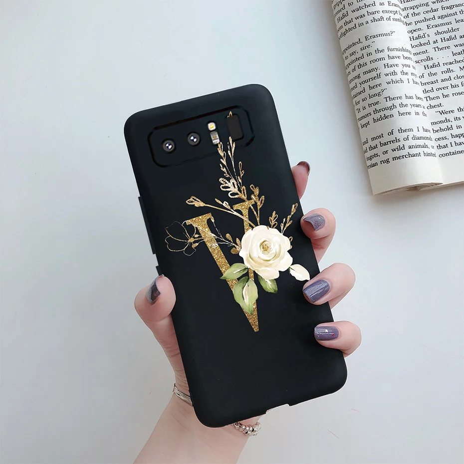 Chic Soft Silicone Phone Case with Cute Letters