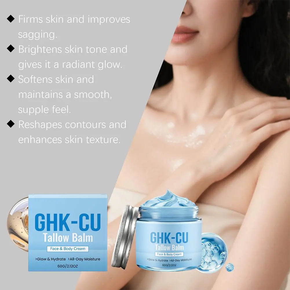 GHK-CU Kupferpeptid-Talg-Balsam für Gesicht & Körper, Manuka-Honig Blauer Balsam-Creme, für reife, trockene & empfindliche Haut – Detail 23