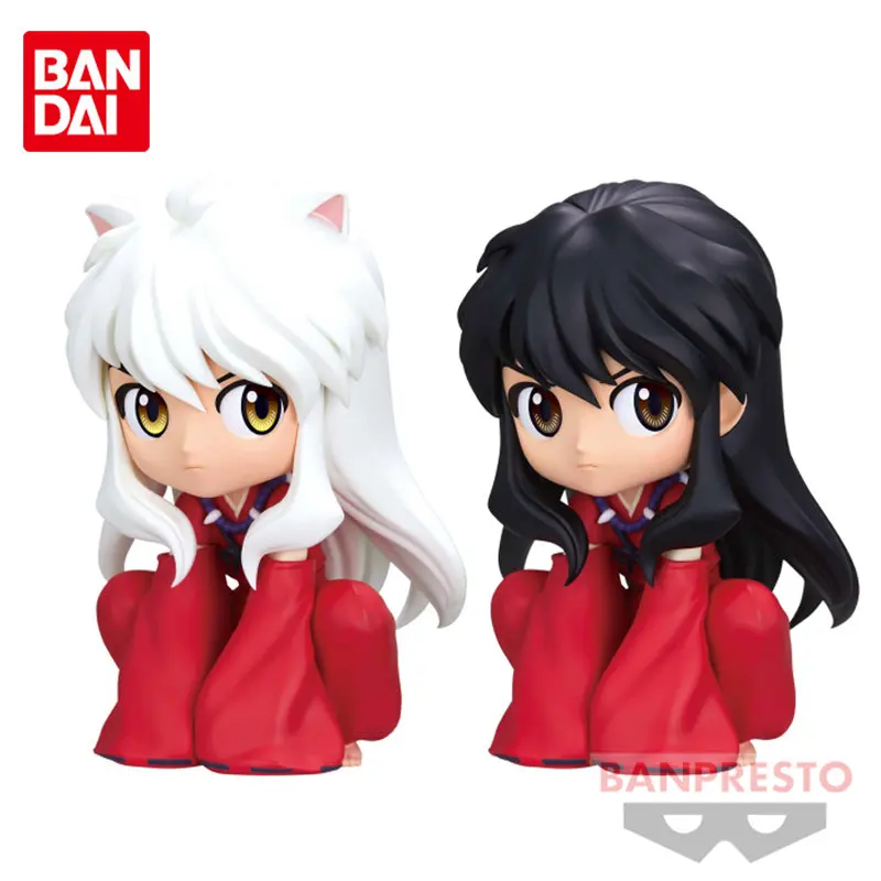 

Bandai Original BANPRESTO Q Posket Inuyasha Sitting Posture Dolls Cute Anime Action Figures Collectible Toys Gifts for Children