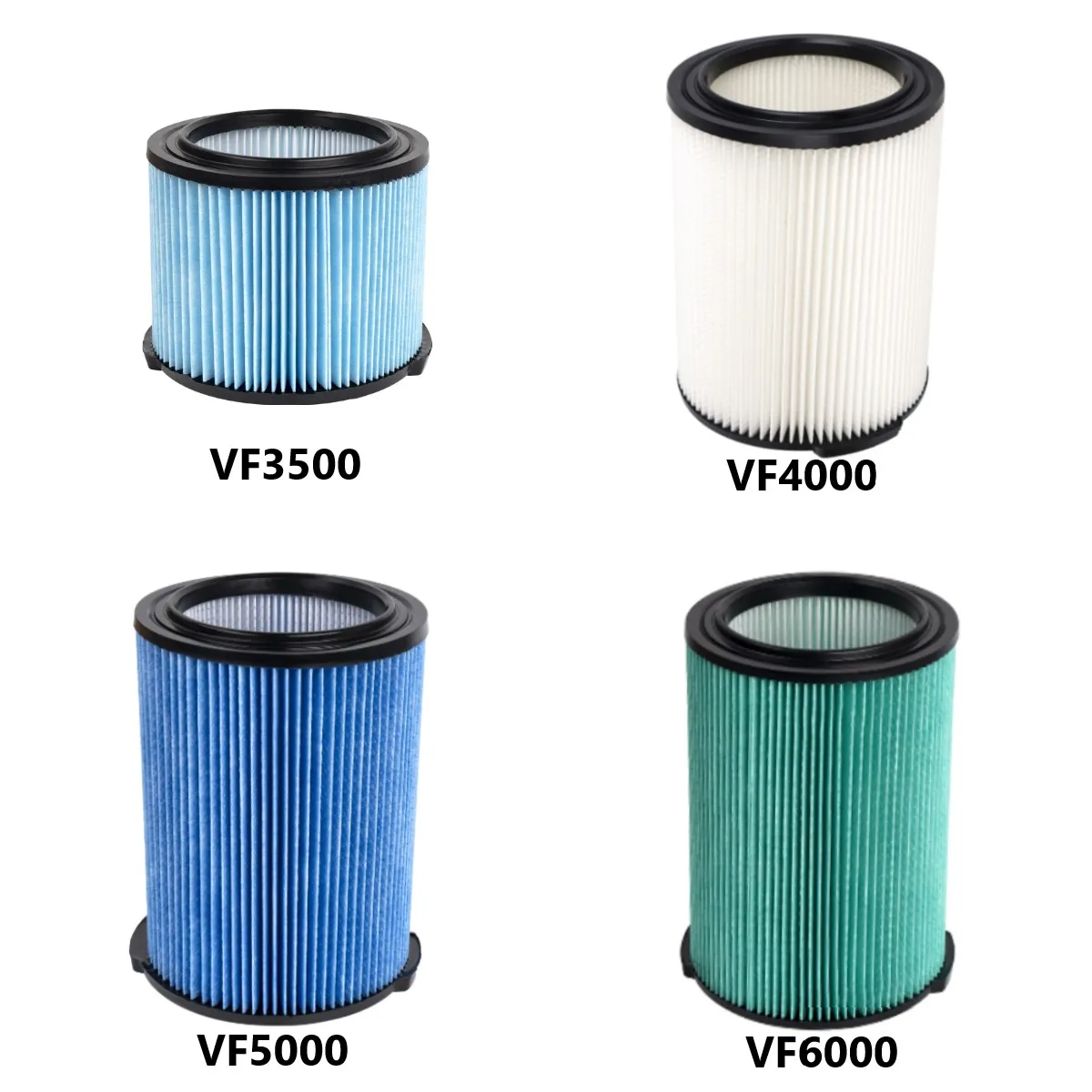 VF3500 VF4000 VF5000 VF6000 Standard Wet Dry Shop Vac Filter For RIDGID Vacuum Cleaner, Replacement filter Parts Spare Tools