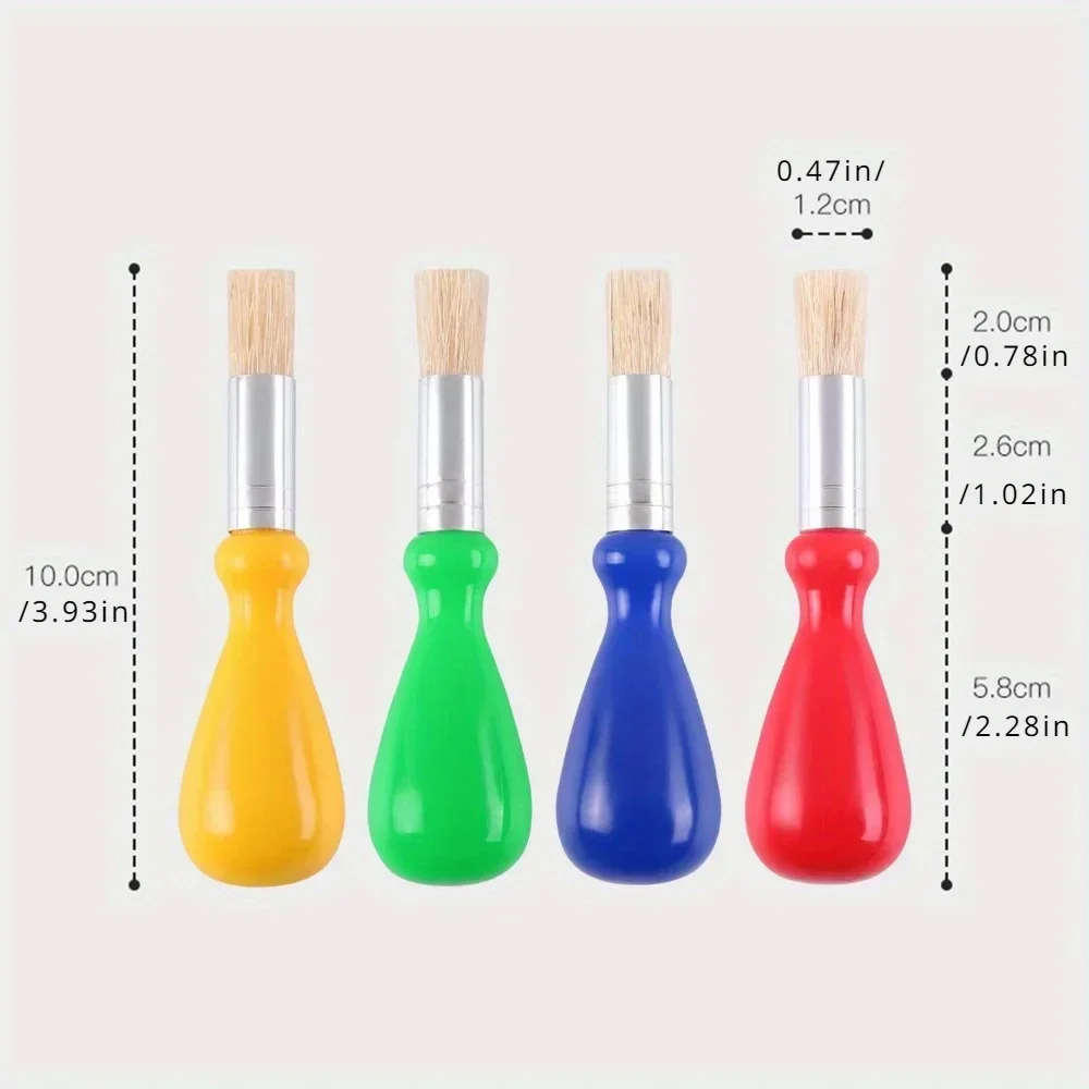 4Pcs Paint Brush Painting Brush Plastic Set for Ergonomic Convenient Artist Tools Child Professional Watercolor