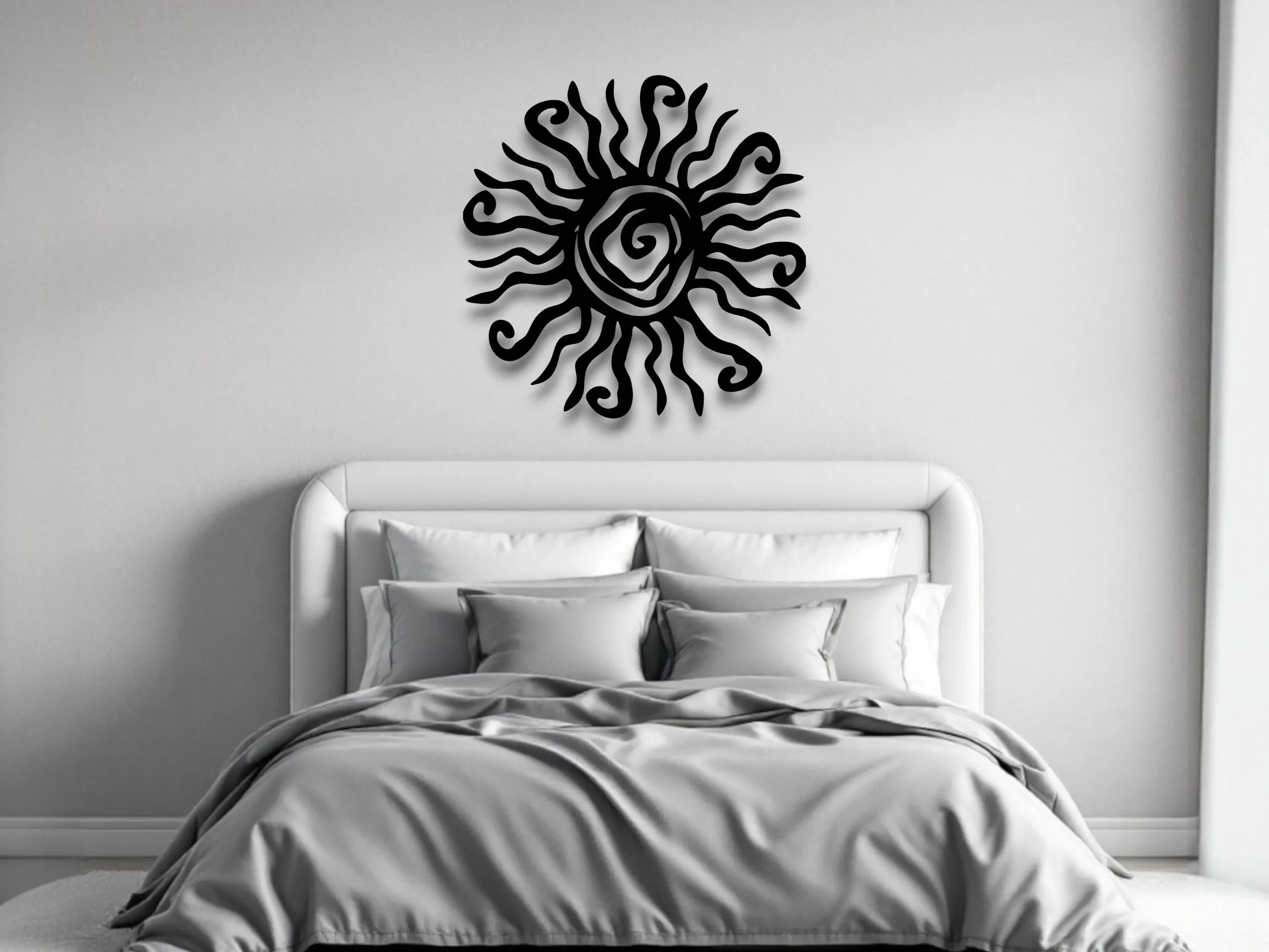 Whimsical Spiral Sun Patio Decor Metal Wall Art 2