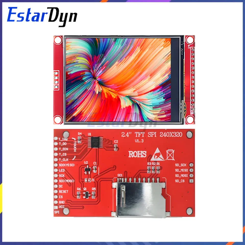 2.4/2.8 Inch SPI TFT LCD Touch Screen ILI9341 240x320 Display Module for Raspberry Pi, with PCB & Touch Pen image 4