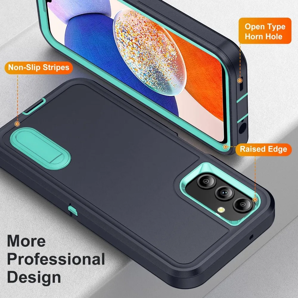 Military Grade Anti-Drop Case with Built-in Kickstand and Plus Protector Cover