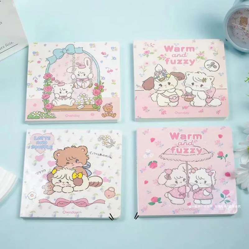 

Новинка, милый блокнот Kawaii с клейкой лентой Mikko, записная книжка для учеников, записная книжка для письма, аниме мультфильм Ins, подарки на день рождения, подарки для девушки