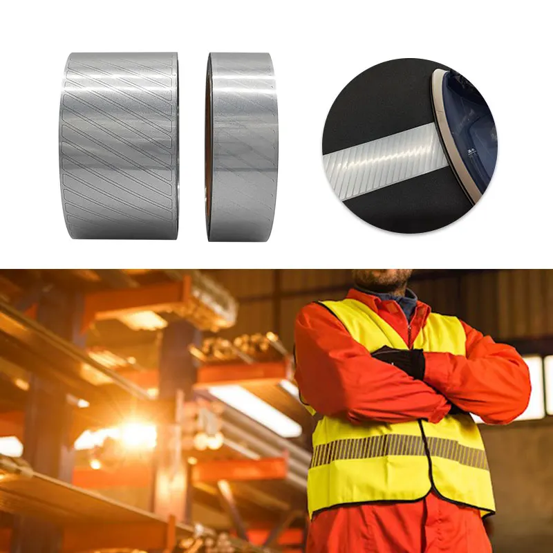 VOOOFENG Segmented High Intensity Reflective Transfer Film Vinyl Iron on Clothes Bags T-Shirts For Safety Mark RS-722-DH
