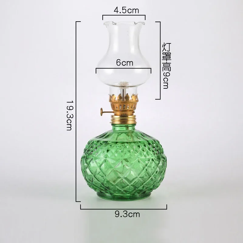 מנורת שמן גדולה רוסטית מנורת זכוכית עתיקה מנורות שמן לשימוש בפנים תאורת חירום מנורת הוריקן תאורה