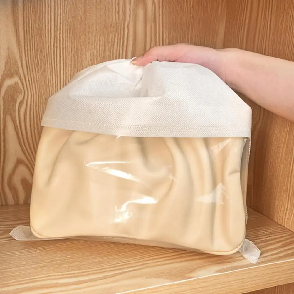 Handbag Storage Pouch Practical Moistureproof Storage Bag Dustproof Drawstring Non Woven Fabric Clothes Storage Bag For Home 3