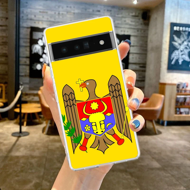 Moldova Flag Soft TPU Clear Phone Case