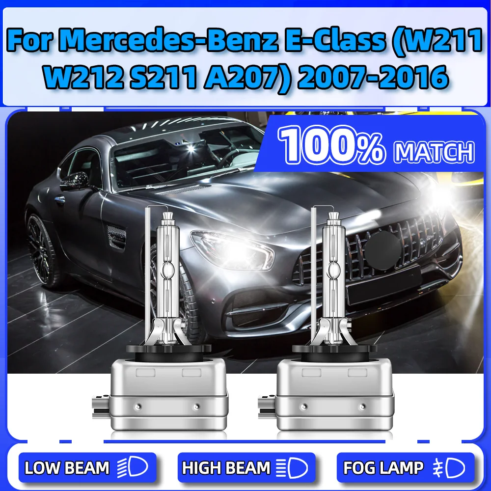 

2PCS Car Xenon Headlight Bulbs 35W 20000LM Auto Front Lamps 6000K For Mercedes-Benz E-CLASS (W211 W212 S211 A207) 2007-2015 2016