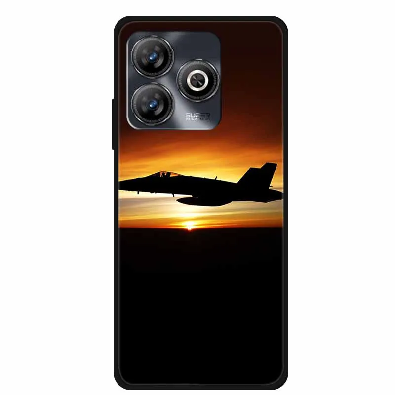 Fashion Painted Soft TPU Silicone Black Back Cover Case