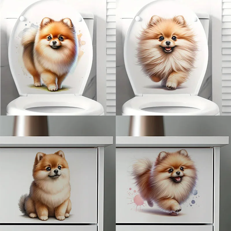 Pomeranian Dog Wall Decal For Kitchen & Living Room