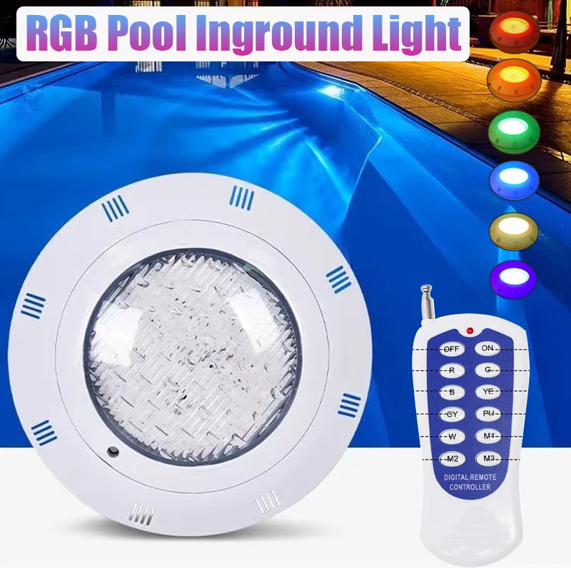 12/18/24/36/45W Swimming Pool RGB LED Pool Lights IP68 Waterproof AC12V 2500lm 45W RGB LED Pool Light with Remote Control