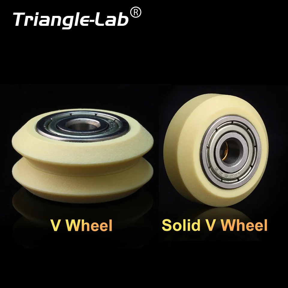 Trianglelab Kevlar-Verstärktes Selbstschmierendes Verschleißfestes V-Rad für Voron Prusa MK3S Ender 3 CR-10 3D-Drucker