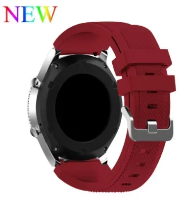 Premium Silicone Smartwatch Band – 20mm/22mm Adjustable Strap