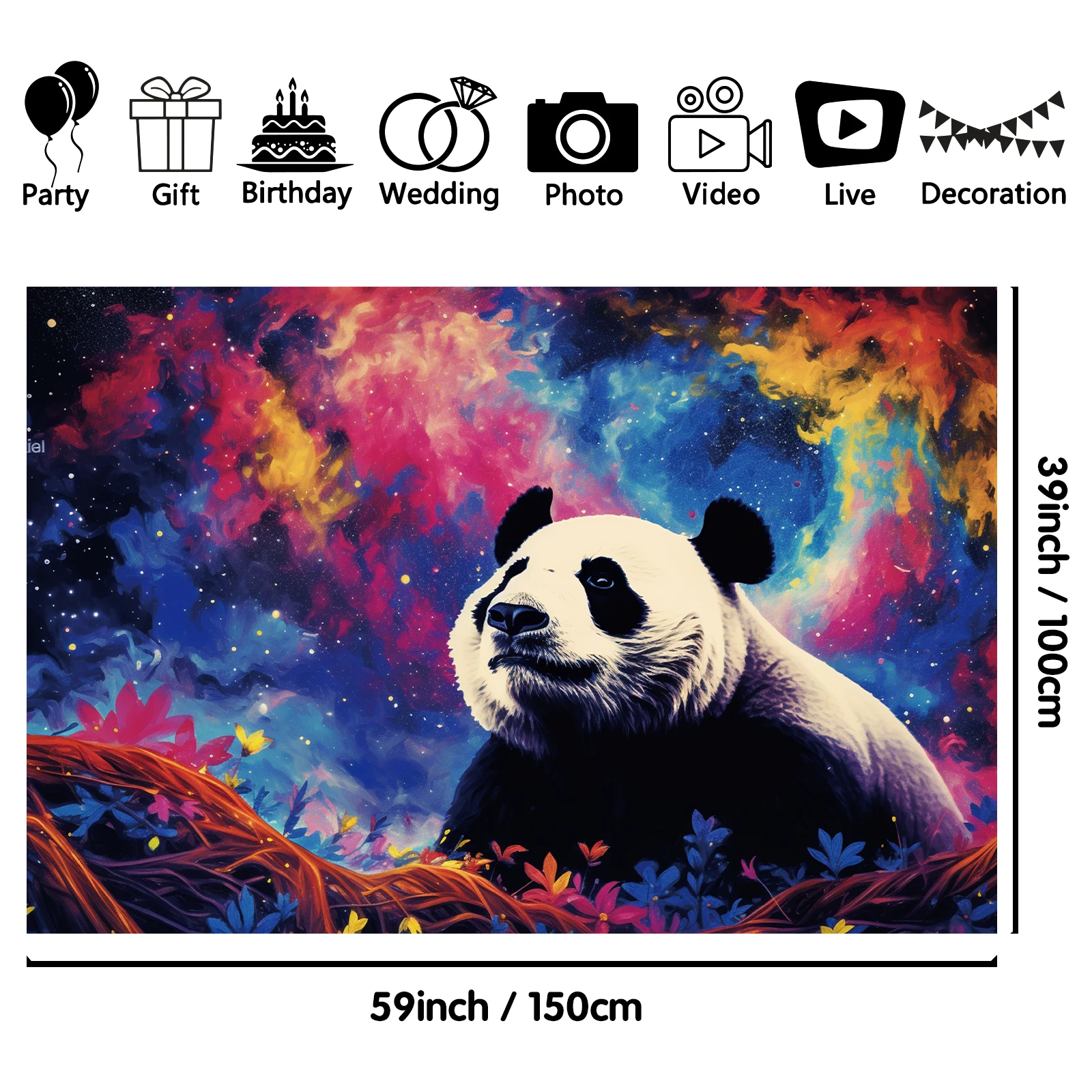 Panda4 ׸ ,  , , Ȱ Ǵ Ÿ Ƽ Ŀ , 59x39 ġ, 1PC