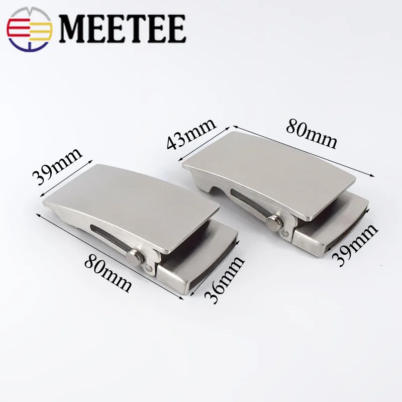 Meetee 1Pc High-grade Pure Titanium Alloy Belt Buckles Anti