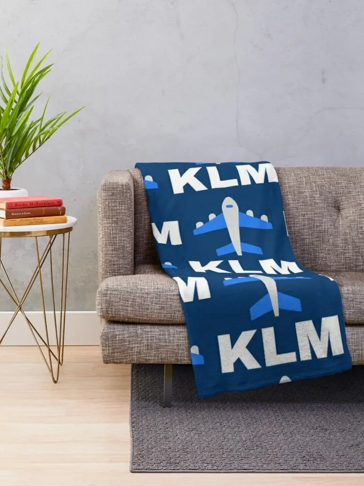 KLM Royal Dutch Airlines Throw Blanket Soft heavy to sleep Blankets 2