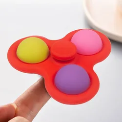 Spinner de colores para adultos y niños, juguetes de Popet con hoyuelos simples, alivio del estrés, juegos de manos de descompresión, Mini juguete de burbujas