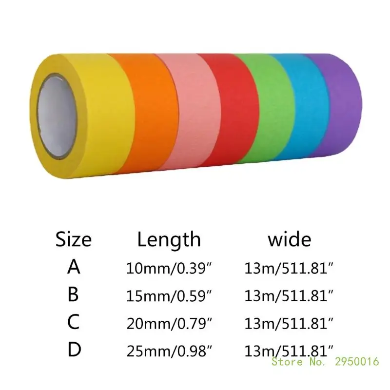 Colored Masking Tape Anterat 12 Rolls 787ft X 1 Inch Colorful Painters ...
