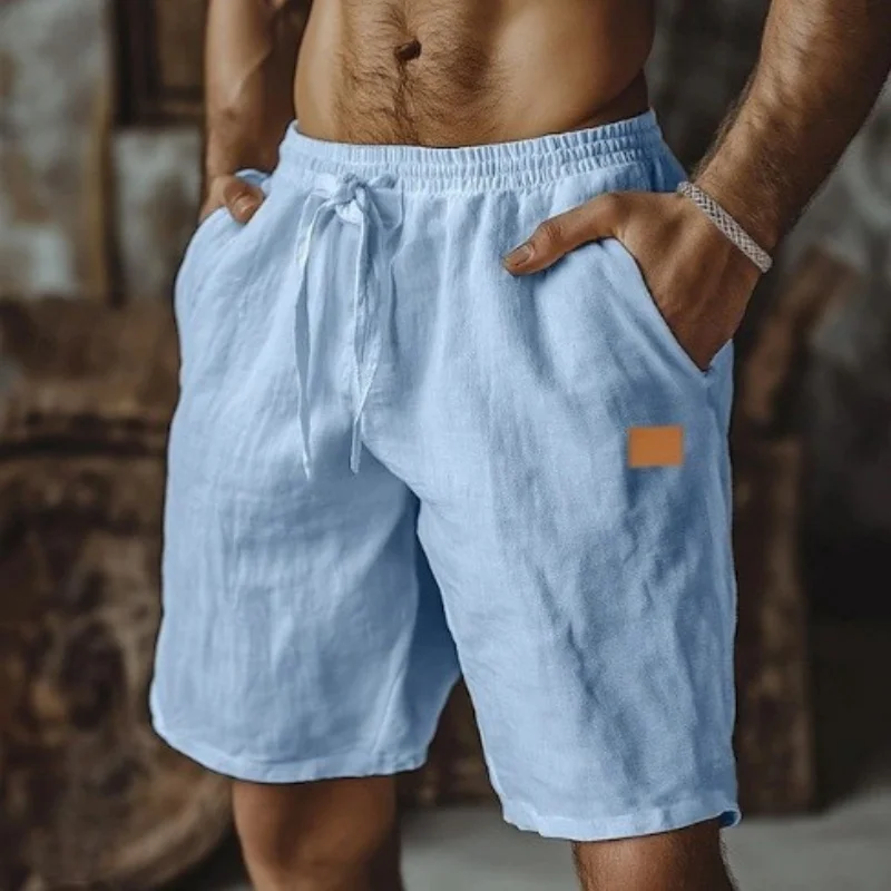 2024 new Summer Men’s Fashion Jogger Sweat Shorts Undershirt Casual Solid Color Gym Running Workout Athletic Pants Male Shorts 1