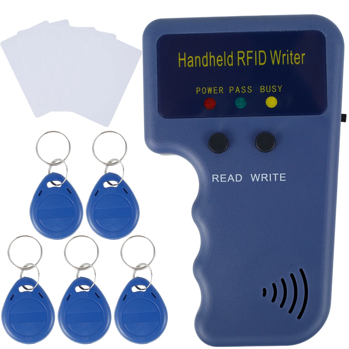 New 125KHz RFID Card Copier Portable Handheld Writer ID Card Duplicator with 5 Cards ID Key Card Reader for Home Access Control 1