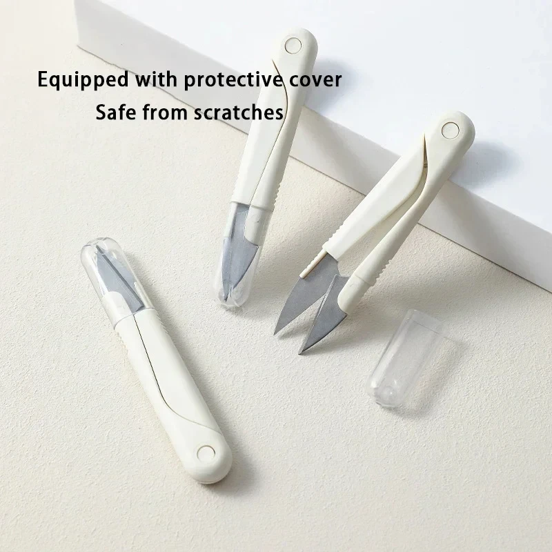 Professional Stainless Steel Scissors with Protective Spring Cover - Ergonomic Design for Sewing, Crafting, and Everyday Office