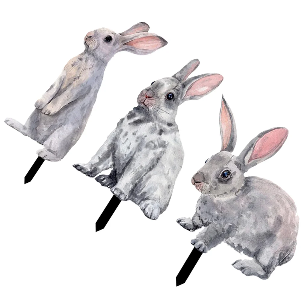 

Acrylic Rabbit Stake Garden Decoration Insert Spring Decorations Easter Yard Bunny Sign