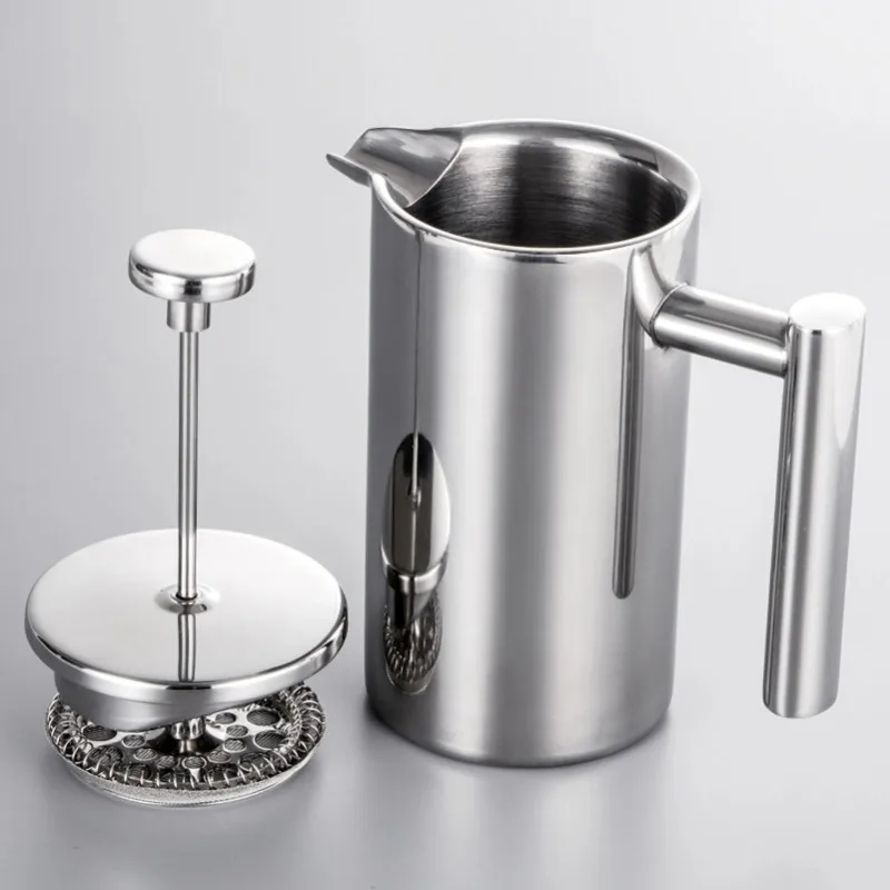 스테인레스 스틸 이중 벽 절연 커피 메이커 포트, 프렌치 프레스, 350ml, 800ml, 1000ml