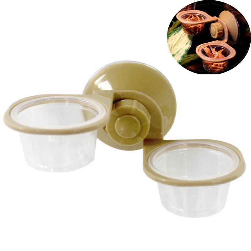 Pet Reptile Feeder Bowl Basin Feeding Tray Dish Food Water Dispenser Pot for Turtle Tortoise Lizard