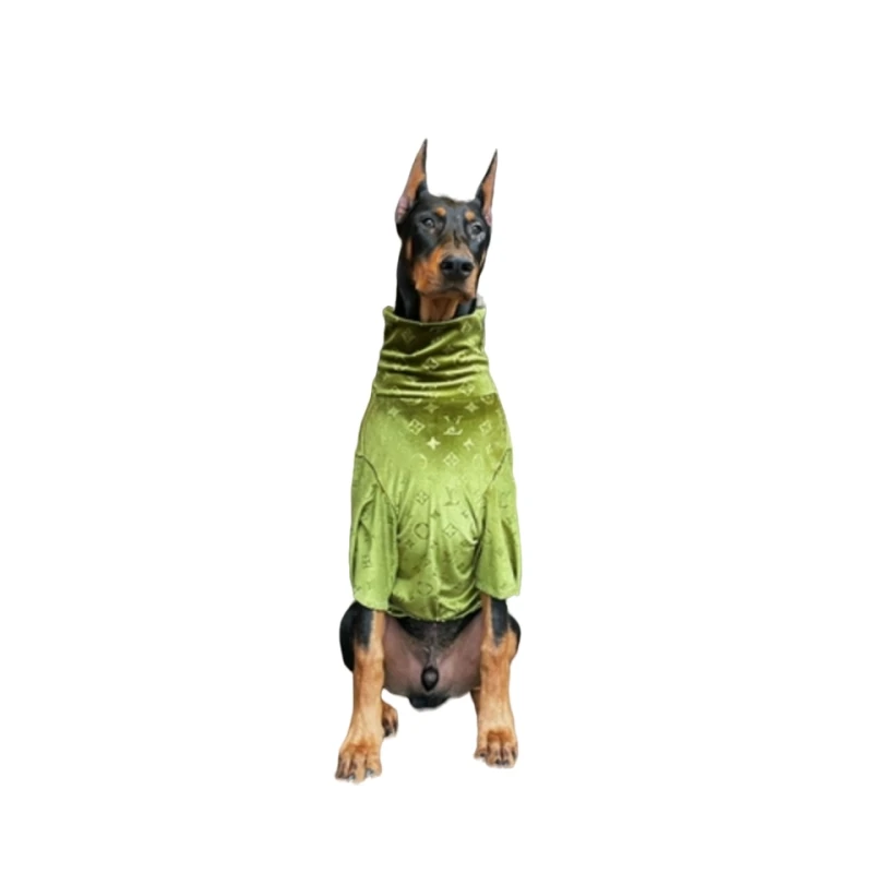Dog Clothes Large Dog Spring And Autumn Durbin High Collar Clothes Golden Hair Labrador Velvet Big