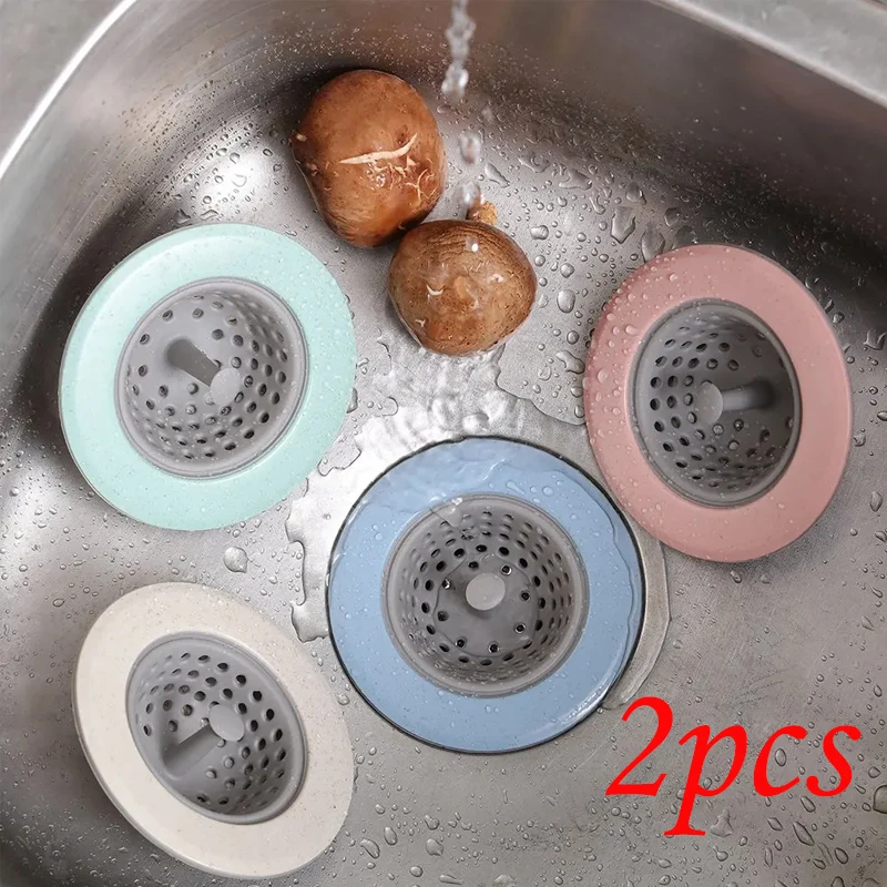 Kitchen Sink Drain Vegetable Waste Filter Screen Anti Clogging Cover Bathroom Sink Hair Filter Cleaning Supplies sink filter sink strainer kitchen sink strainer 4 Colors