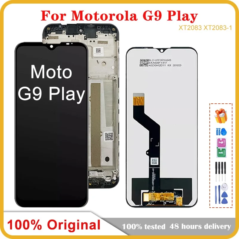 

ЖК-дисплей 6,5 "для Motorola Moto G9 Play, ЖК-дисплей с сенсорным экраном и дигитайзером, стекло в сборе для Moto G9 Play, экран дисплея