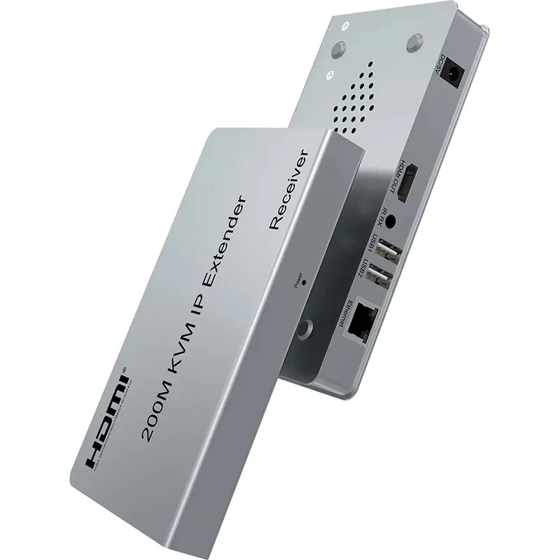 Extensor Usb Hdmi Kvm Transmissor Ethernet Suporte a Switch de Rede Teclado Mouse 200m 1080p ip Tcp Cat5e 6 - Image 5
