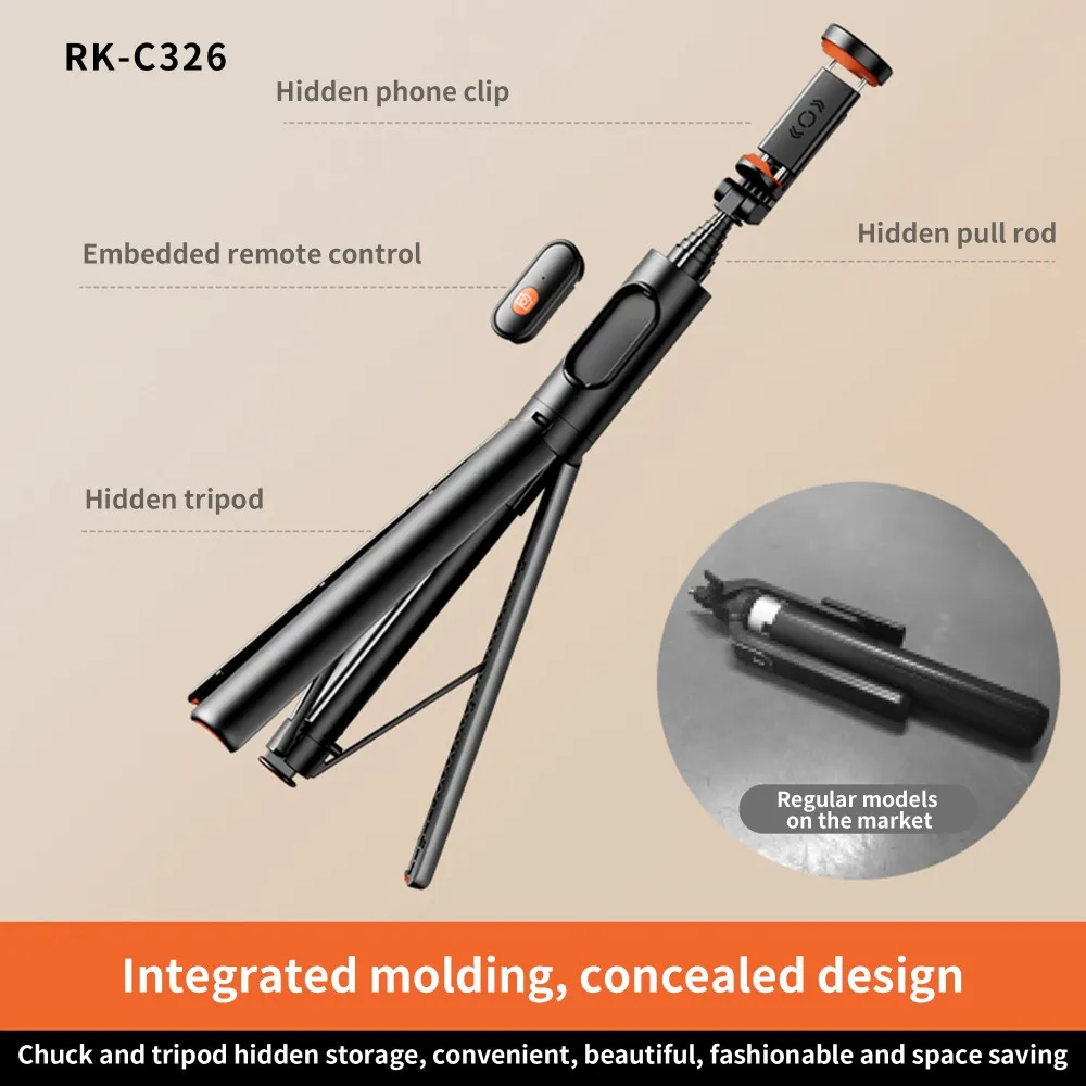 Portable Selfie Stick Tripod Telescopic Multifunctional Live Stand Remote Selfie for Smart Phones Outdoor Volg Live Streaming