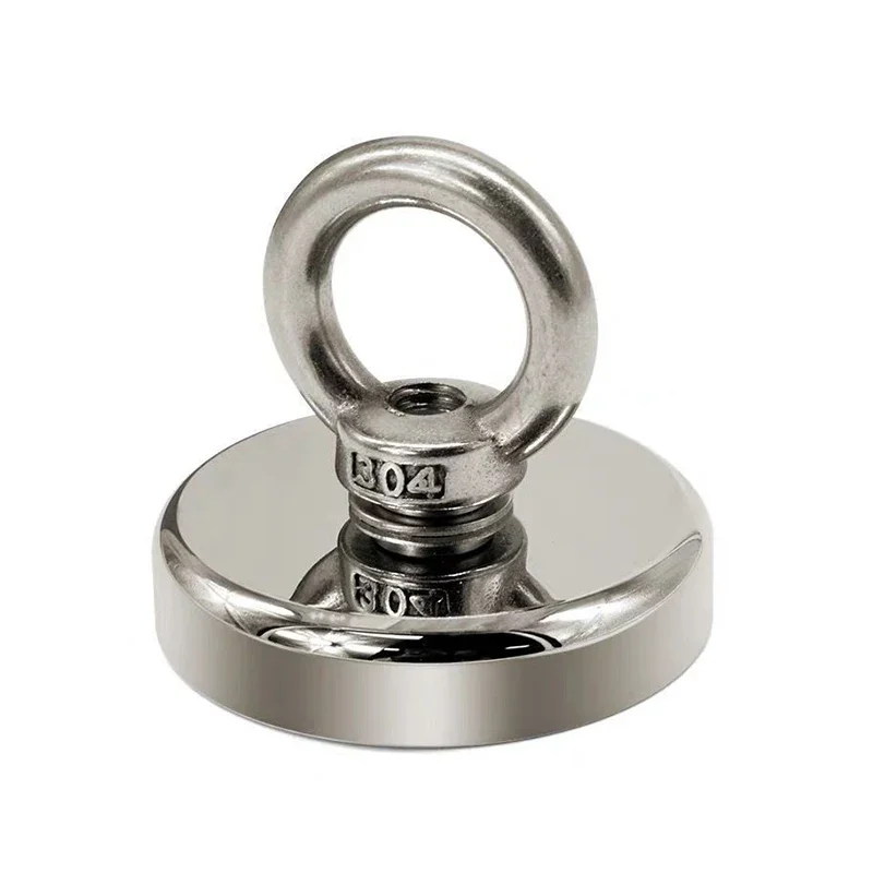 

Super Strong Magnet Neodymium Fishing Magnet Heavy Duty Rare Earth Magnet with Countersunk Hole Eyebolt Salvage Magnetic Fishing