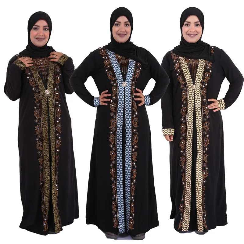 Muslim Traditional Women Prayer Dress Egyptian Abaya Caftan Women Moroccan Modest Design Kaftan Abaya Knitted Fabric