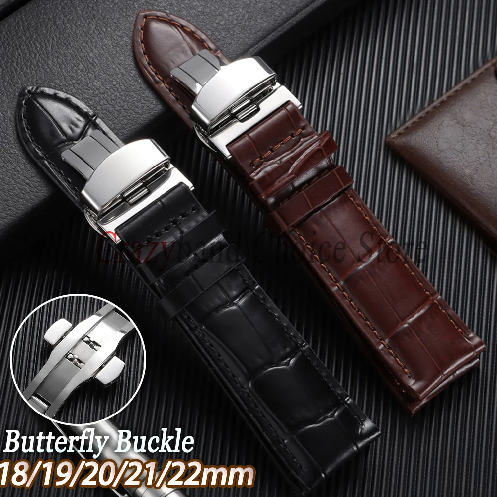 Vintage Leather Watch Band, Business Style,
