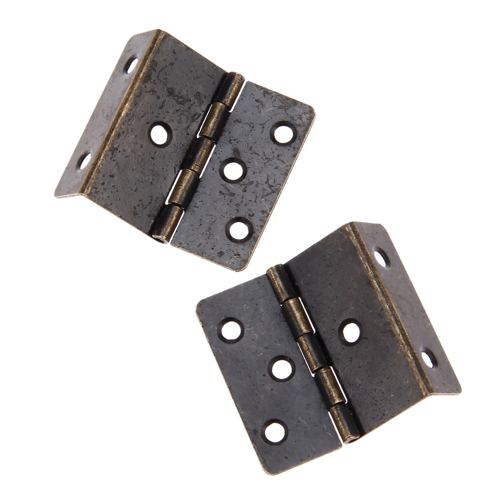 2Pcs Decorative Box Hing Screw Three Folding Hinge Hardware For Door/Cabinet/Furniture/Vintage Jewelry Chest Bronze/silver furniture hinge wooden box hinge cabinet door hinges cabinet hinges bronze butterfly hinges