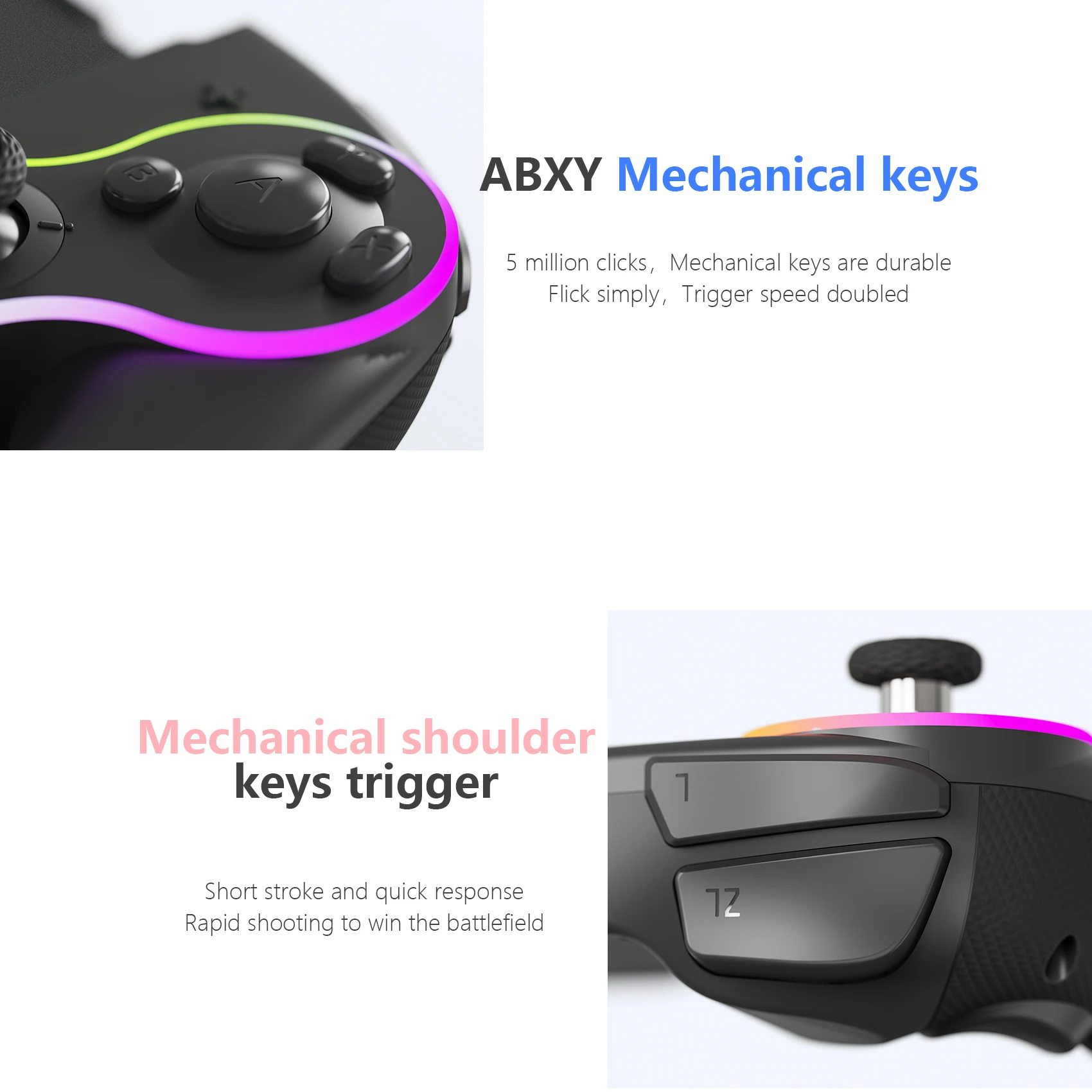 LinYuvo KS63 RGB Wireless Controller Gamepad for Switch & Switch