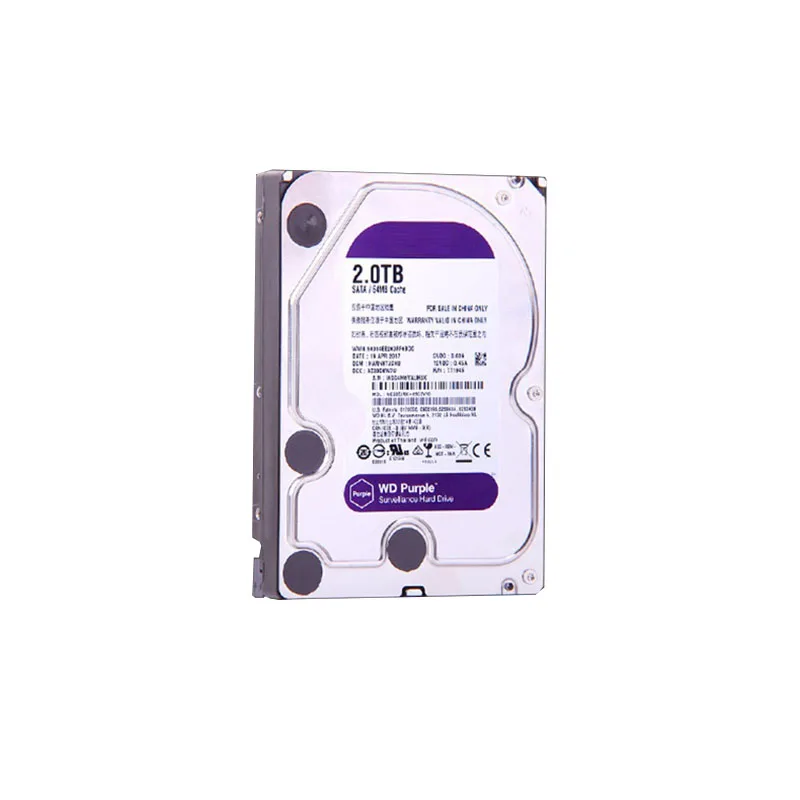 Monitoraggio Del Disco Rigido Per Ahd Cctv Dvr Nvr Hdd 2Tb Sata 6.0 Gb/S 3.5 "Western Digital Wd Purple Telecamera Di Sorveglianza