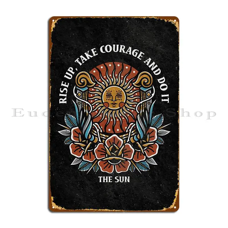 Sun Rising Metal Sign Designs Sign Club Wall Decor Pub Tin Sign Poster