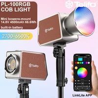TOLIFO Palm-size Portable 100W Bicolor RGB COB LED Video Light Build-in Rechargeable Battery for Photography Vlogger Video 1