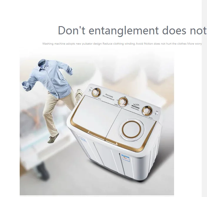 10-15kg Semi-automatic Home Washing Machine Large Capacity Double Cylinder Double Cylinder Bar Old Dormitory Small 2