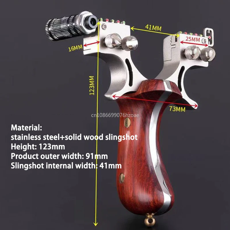 Solid Wood Handle Hunting Slingshot