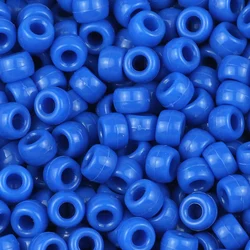 Vibrant Large Hole Pony Beads for DIY Jewelry and Crafting (DEEP BLUE)