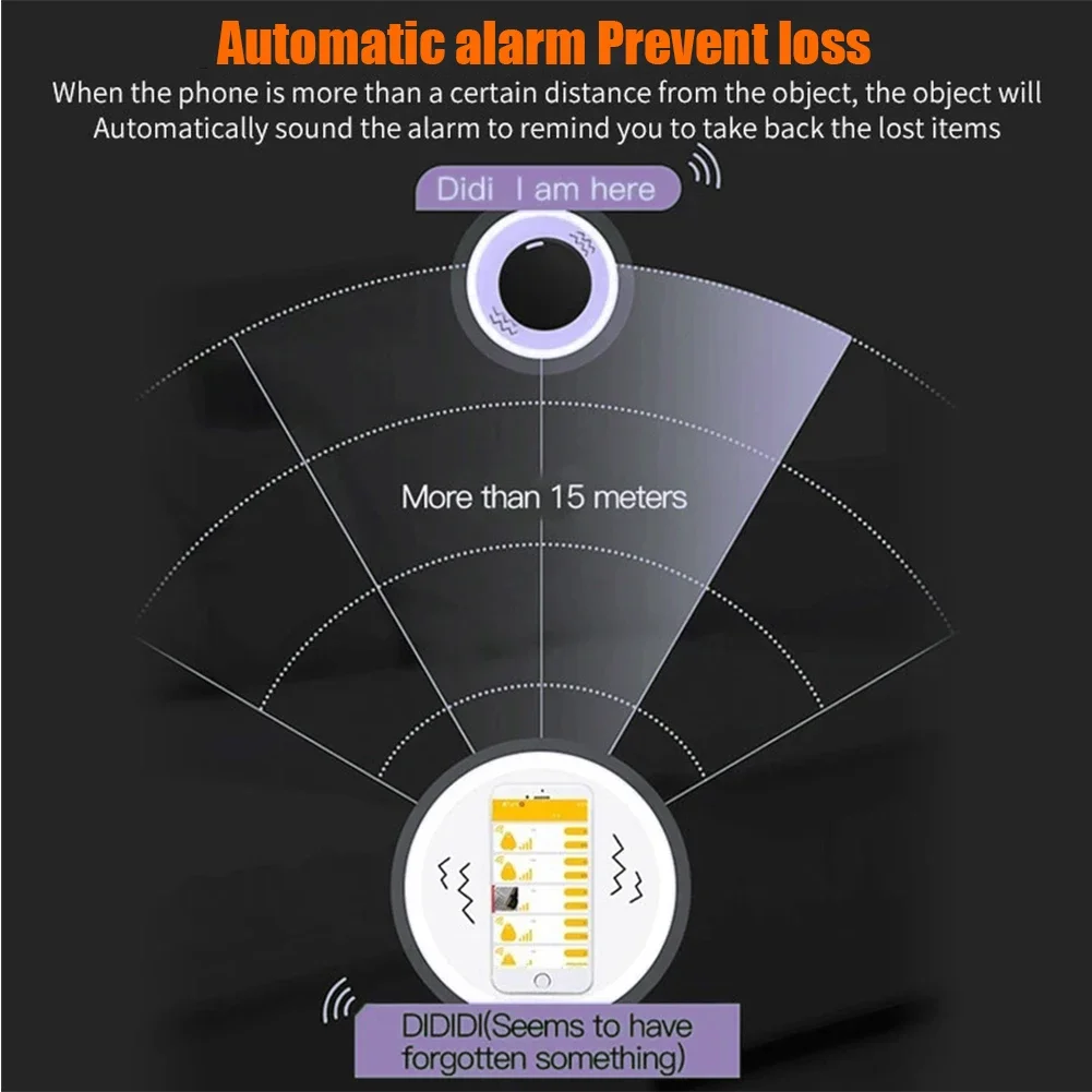 GPS Locator Pet Smart Bluetooth-compatible Wireless Anti-lost Tracker Alarm Spy Mini Tracking Finder Device